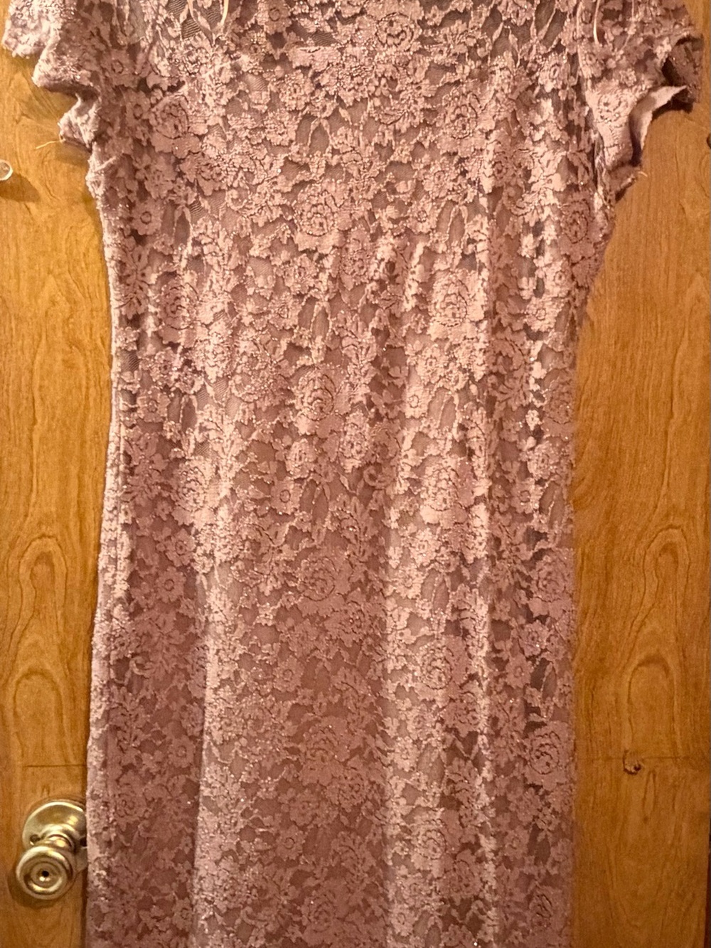 Onyx Nite Dusty Rose Lace Midi Dress